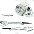 Halloween Decor Skeleton Stakes Halloween Realistic Skull Skeleton Head Human Hand Arms for Halloween Party Home Garden Lawn